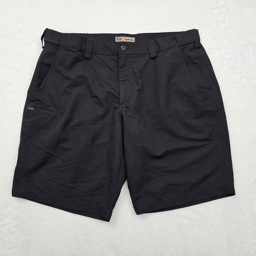 5.11 Tactical Mens 40W Fast-Tac Urban Black Shorts Ripstop Utility Hiking - Picture 2 of 12